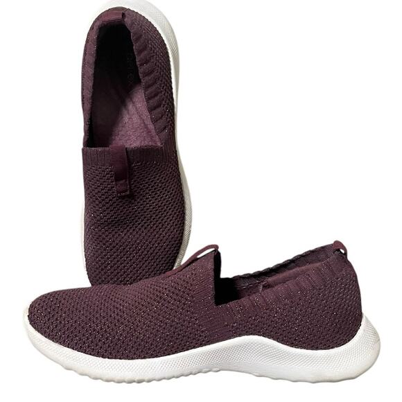 AETREX Angie Maroon Knit Metallic GoldWomen's Sneakers Sizer7.5 - Picture 3 of 8